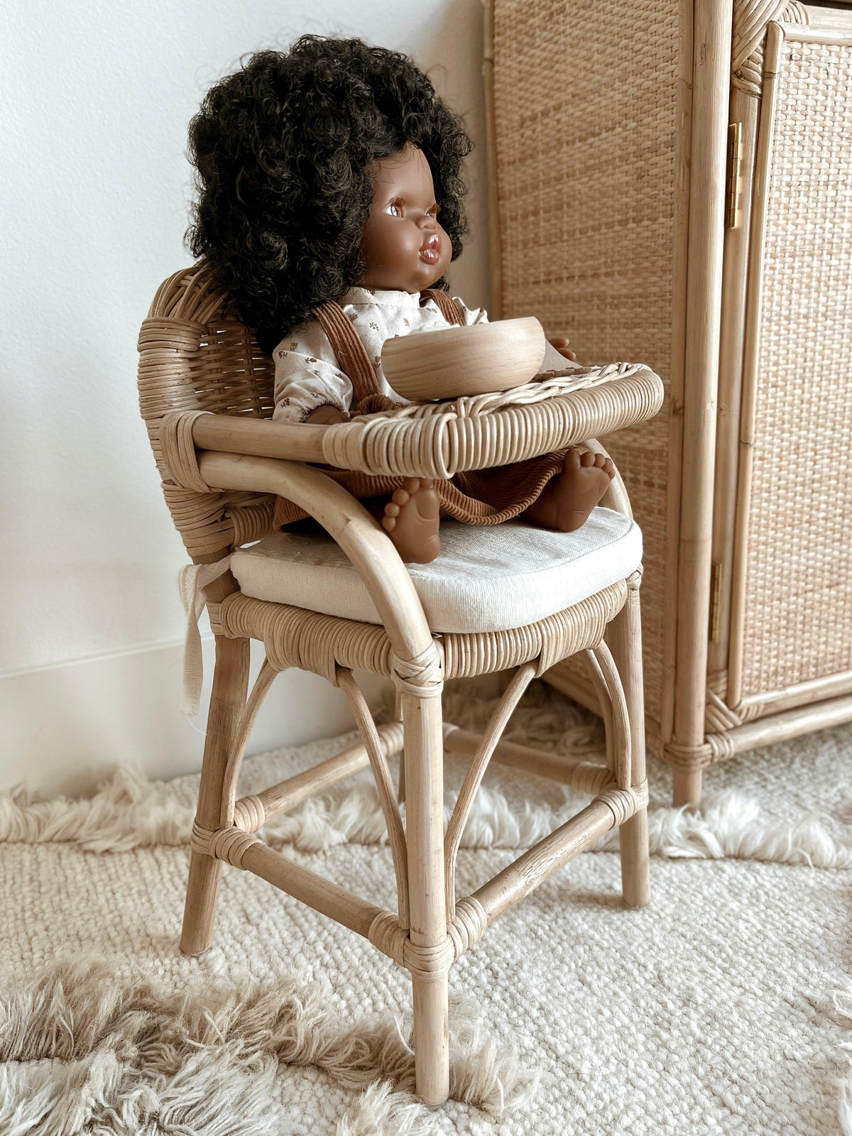 Rattan Doll High Chair Woven Wilde