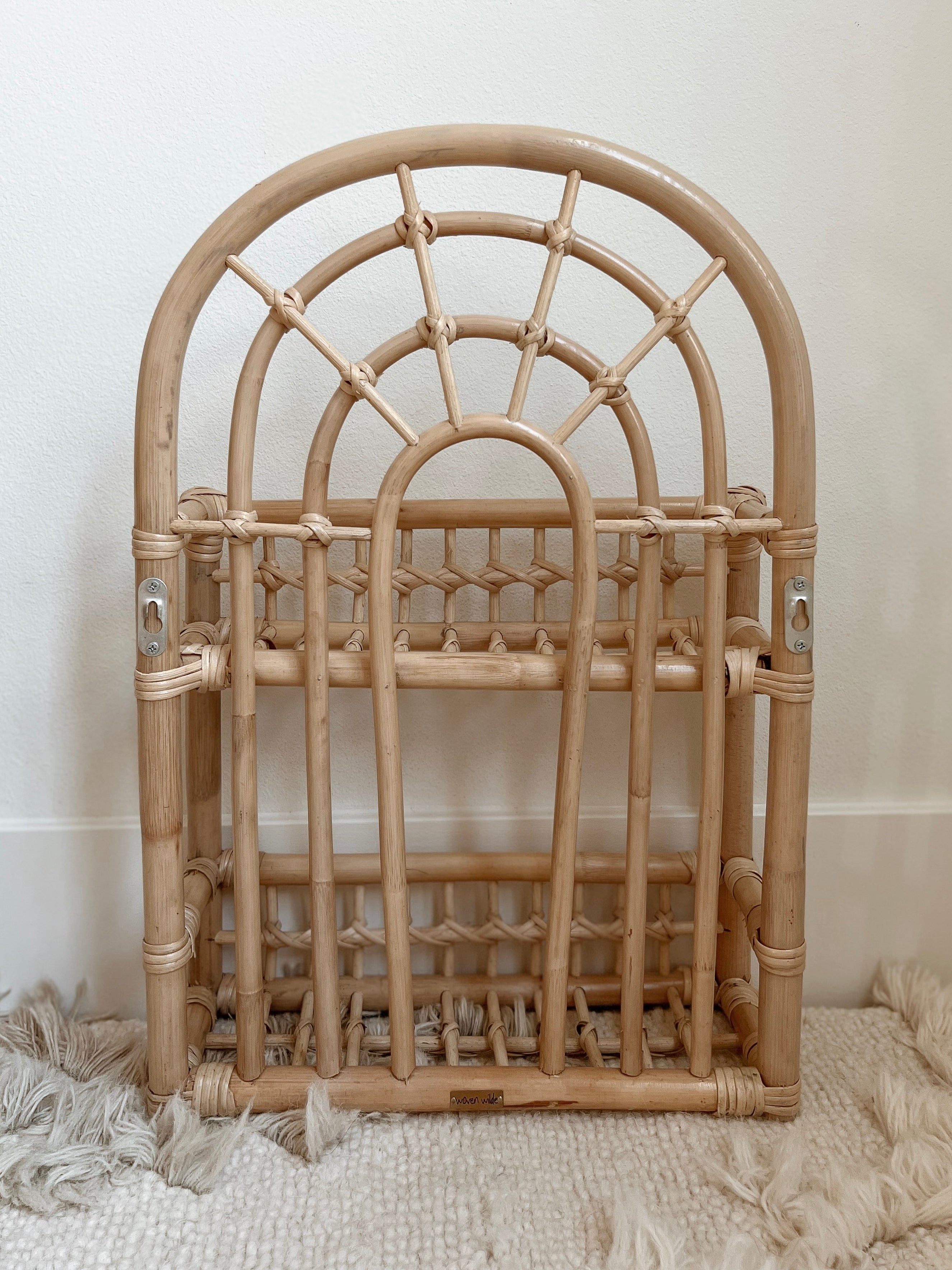 Woven Wilde  Rattan Rainbow Doll Clothing Rack